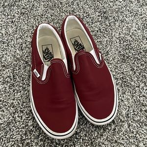 Red slide on Vans